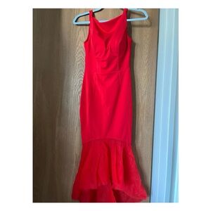 Elegant Red Sleeveless Dress
